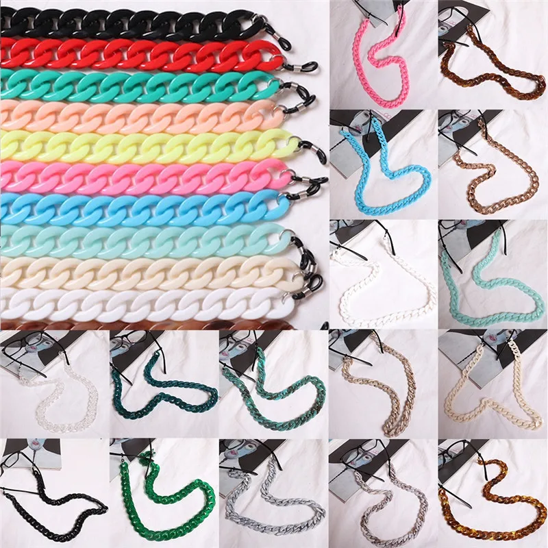 20 видов цветов Шикарные солнцезащитные очки ремешок Янтарный ожерелье акриловые