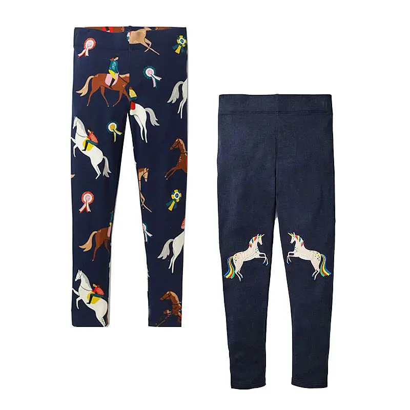 Леггинсы для девочек 2 шт./лот из 100% хлопка с принтом|girls trousers|children pantskids leggings |