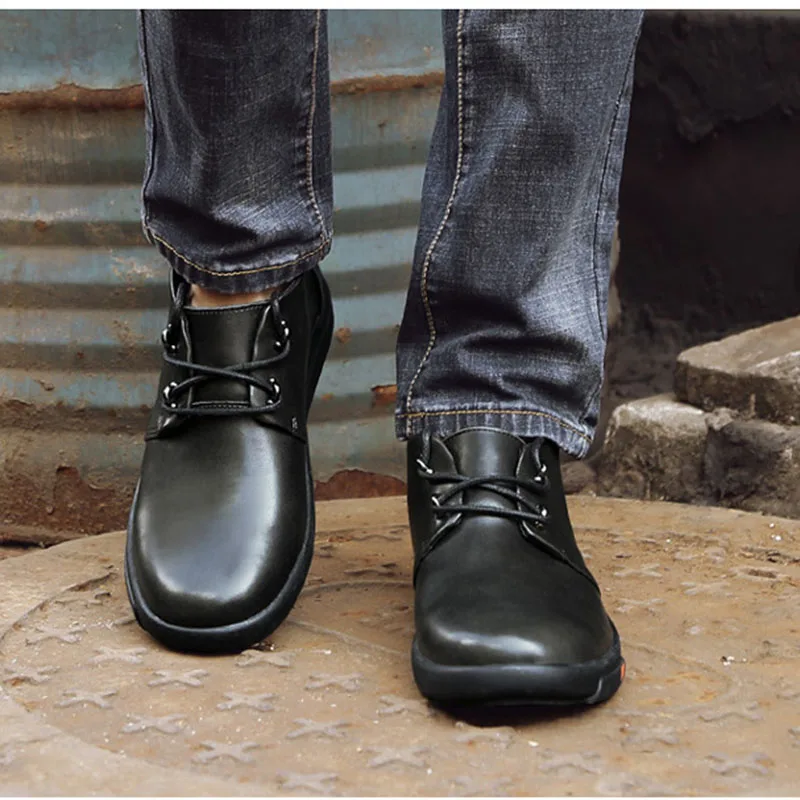 Мужские кожаные ботинки на плоской подошве|shoes for|shoes for menshoes men brand |