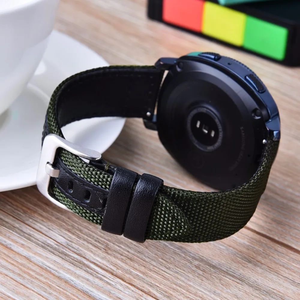Спортивный ремешок Gear V MORO новинка 2018 20 мм нейлон + кожа для Samsung Sport/Gear S2