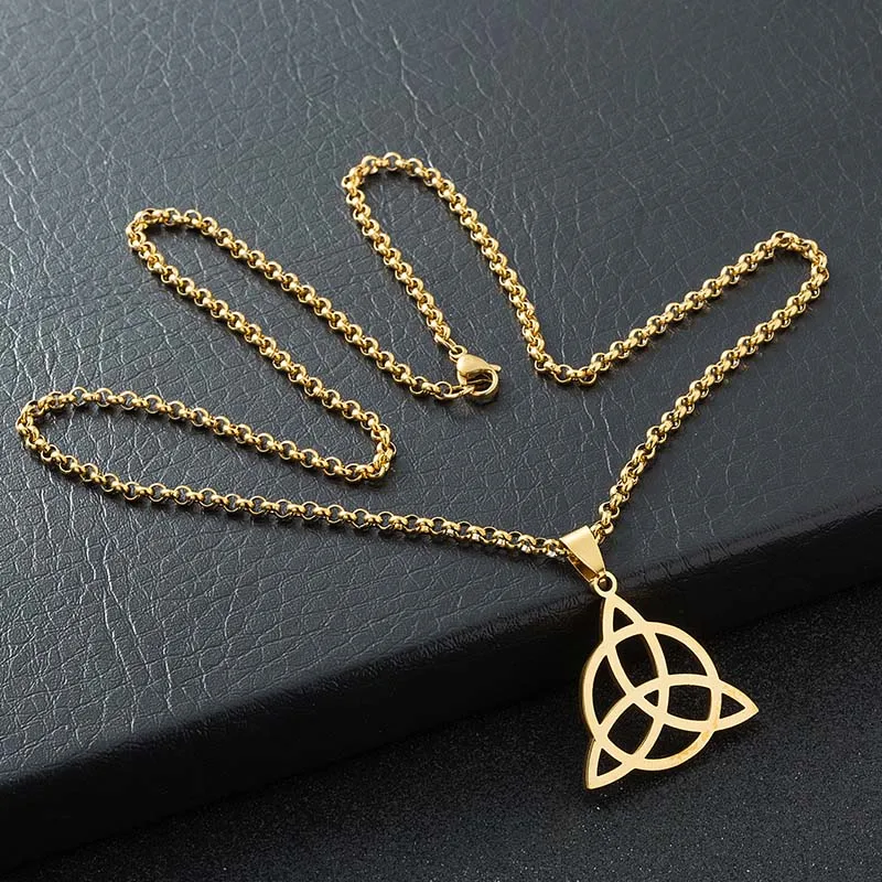 ABAICER WICCA Треугольники руны викингов ювелирные изделия кельтский узлов ожерелья и