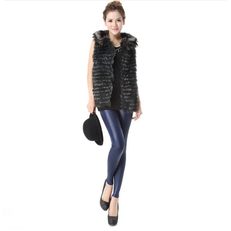 Faux Leather Leggings Navy Blue Sexy Women Leggins Thin Black Calzas Mujer Stretchy Push Up | Женская одежда
