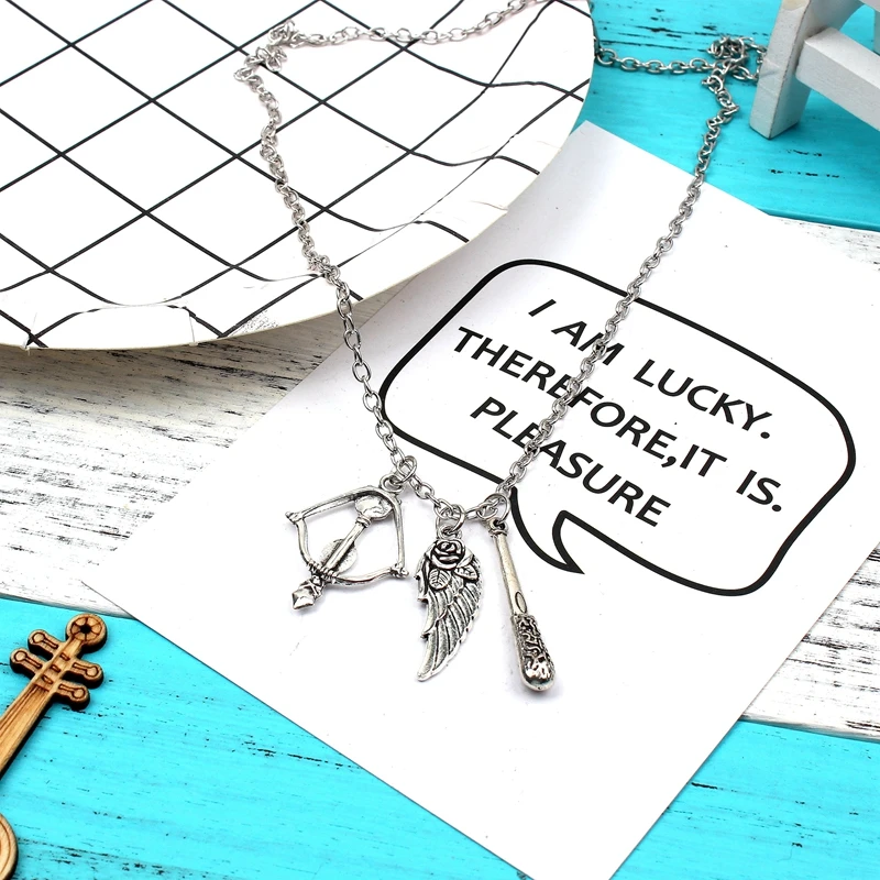 Новое модное ожерелье Ходячие мертвецы палка и лук стрелы с кулоном модные