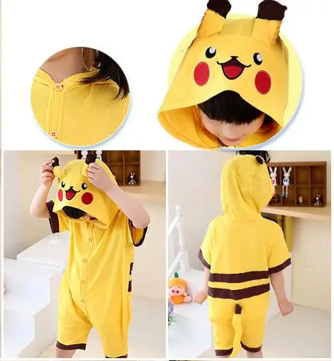 Аниме Покемон Пикачу лак chu Карнавальный костюм для девочек Летний комбинезон с