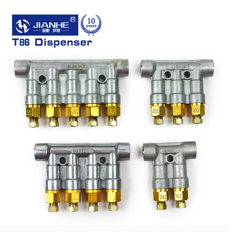 T86 customized  4mm volumetric Grease Oil  distributor/seperator valve /divider manifold for centralized lubrication system