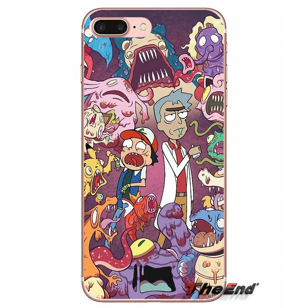 Для Apple iPhone X 4 4S 5 5S SE 5C 6 6S 7 8 Plus 6Plus 7plus 8plus Fundas Coque Family Rick And Morty SPACE NEBULA TPU чехол |