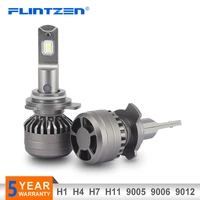 flintzen 2pcs whole body metal h4 led car headlights bulb h1 h11 9005 9006 9012 h7 led car headlamp 6000k dc9 36v auto headlamp