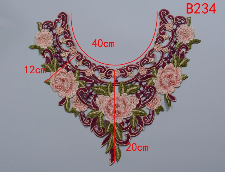 1 шт./лот новый хлопок вышитый воротник цветок дикое украшение Поддельный