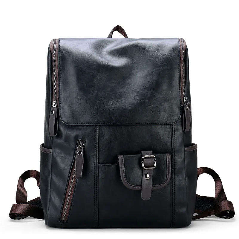 

PU Leather Man Travel Bag Mountaineering Backpack Male Luggage Boys Shoulder Bags Mens Large Capacity Casual Backpacks