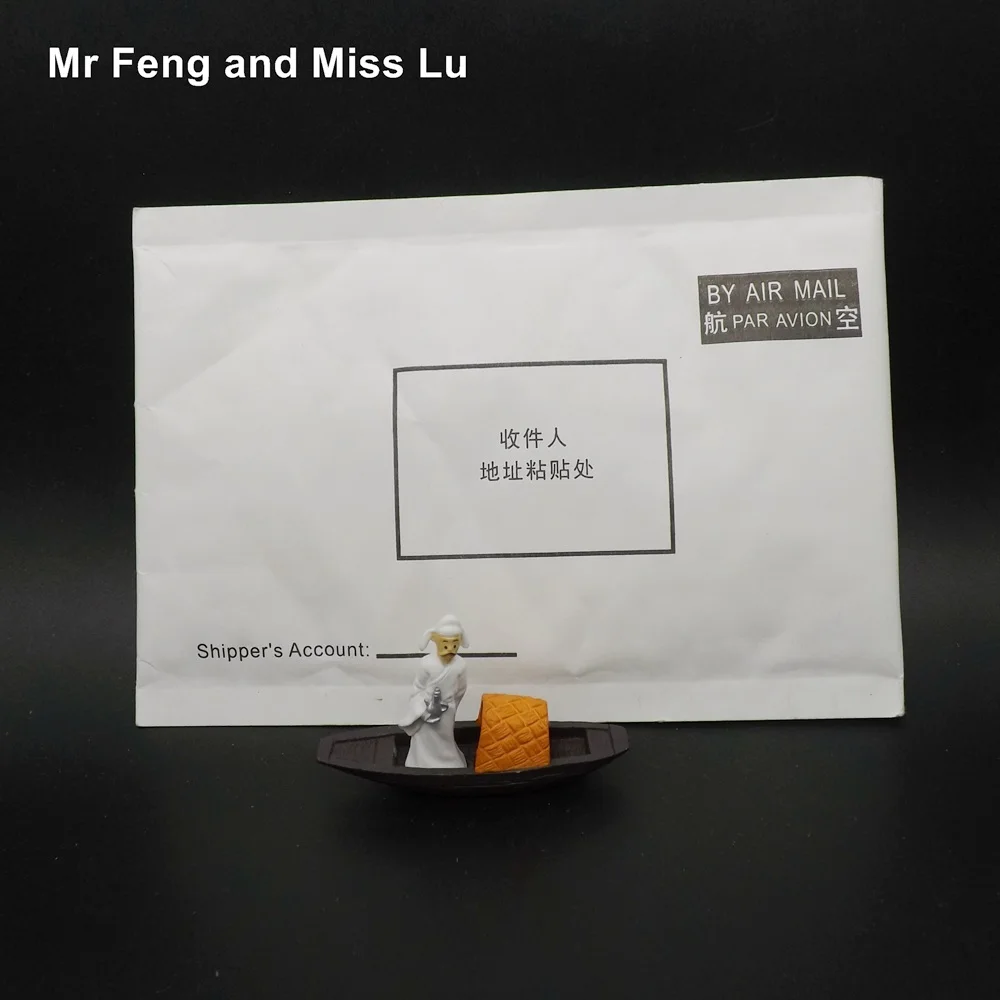 Китайская культура Li Po поэт на лодке Модель Смола мини ремесло ребенок Обучающие