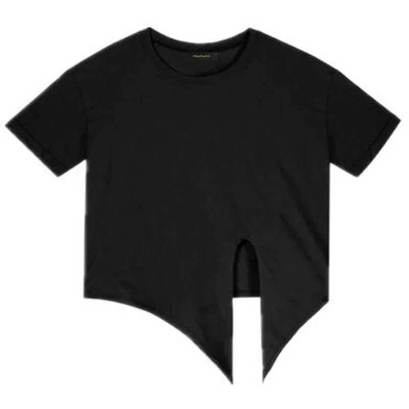 Женская хлопковая футболка с коротким рукавом однотонная Базовая большого