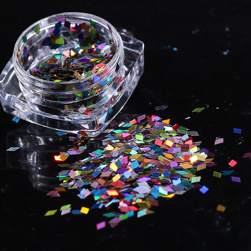 1 г/кор. голографические Ромбы треугольники для ногтей блестки лазерные