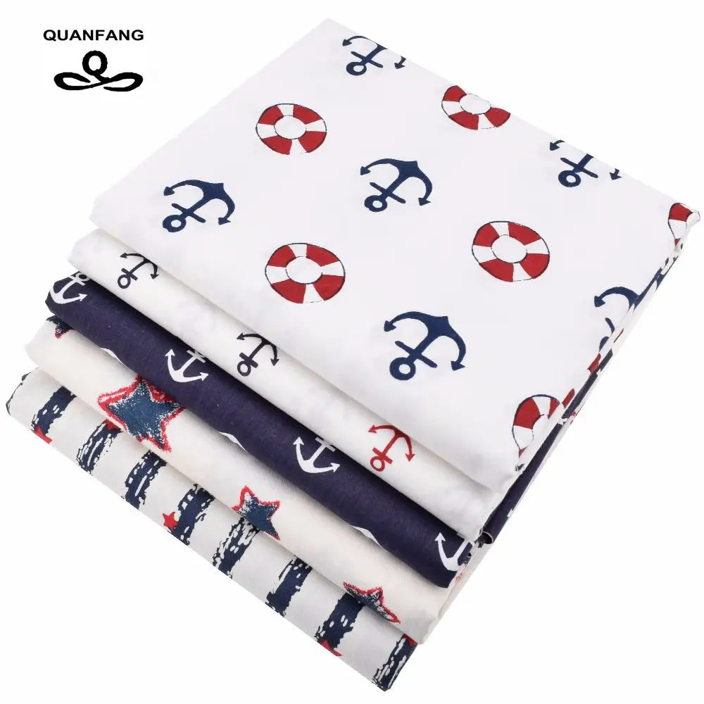 5 шт./лот саржевая хлопчатобумажная ткань Лоскутная цветочная ручной работы