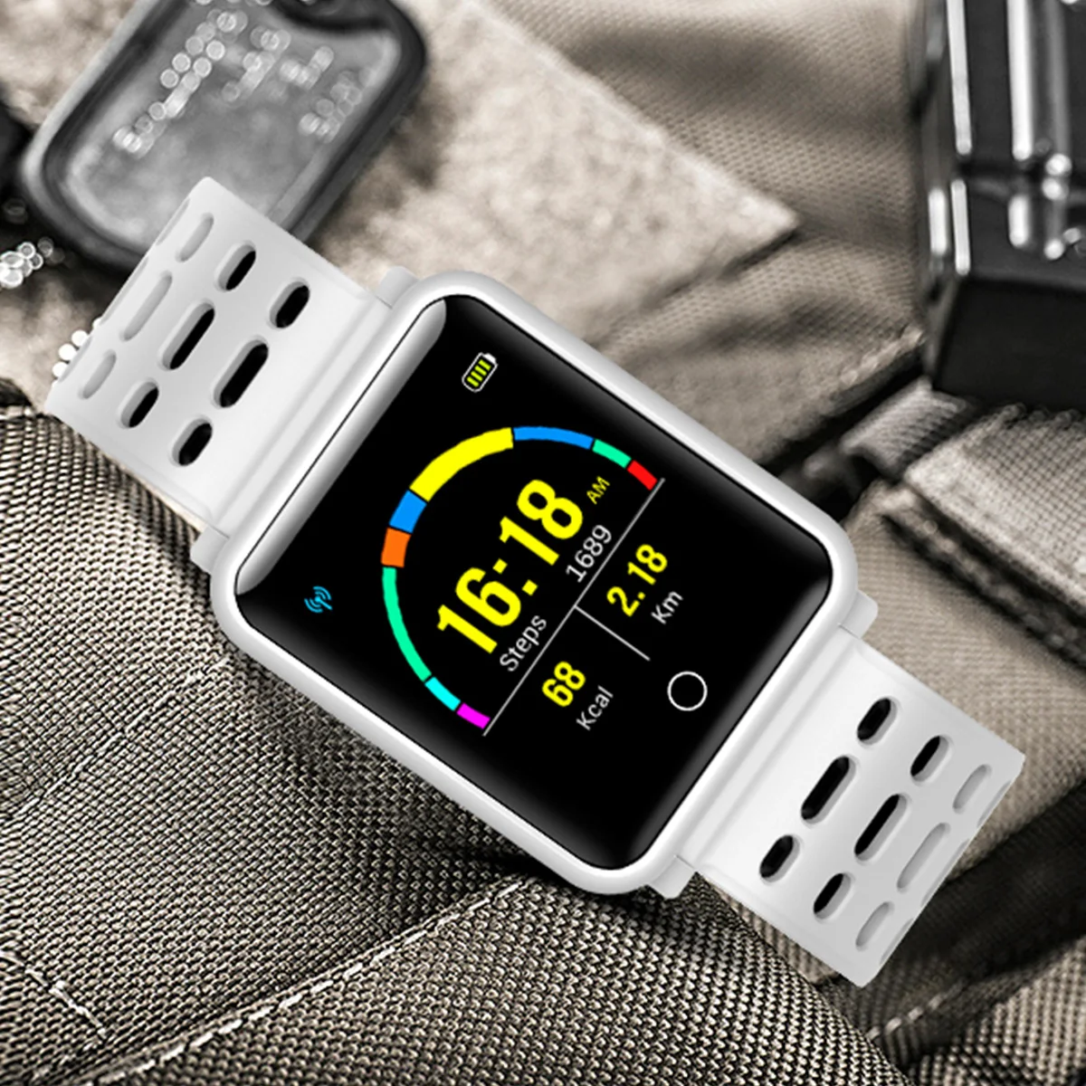 N88 Смарт часы цветной экран Bluetooth IP68 водонепроницаемый монитор сердечного ритма кровяного давления сменный Браслет для Android IOS