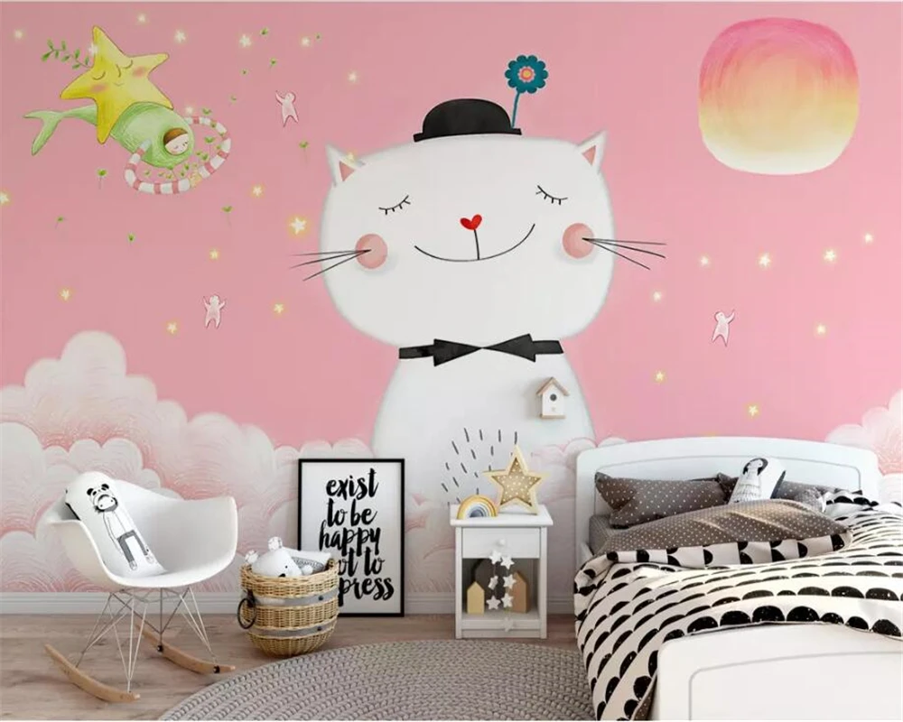 Пользовательские обои wellyu 3d фото свежий скандинавский минималистичный котенок