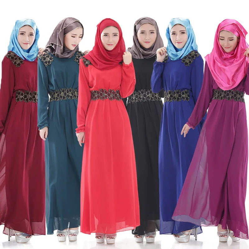 Летнее мусульманское платье, длинное платье из шифоновой ткани, Абая, Дубаи, Марокканское, кафтановое платье с вышивкой, Рамадана, Арабская, ...