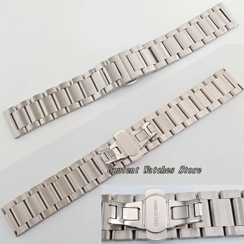 

22mm Parnis 316L Stainless Steel Bracelet Watchband Fit 43mm Men's Watch