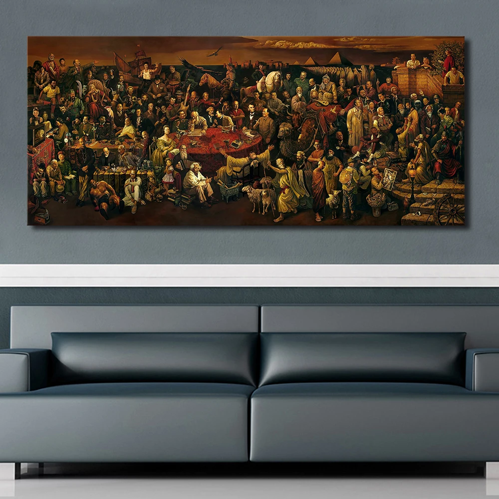 Современное художественное полотно HDARTISAN Обсуждение божской комедии с Данте