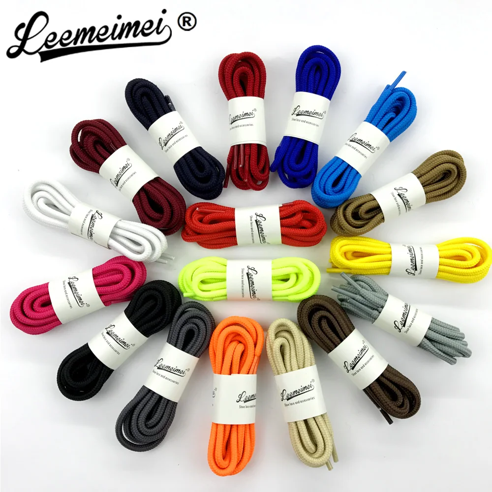 Шнурки круглые однотонные из полиэстера 90/120/150 см 20 цветов|round shoelaces|boots lacesport laces |