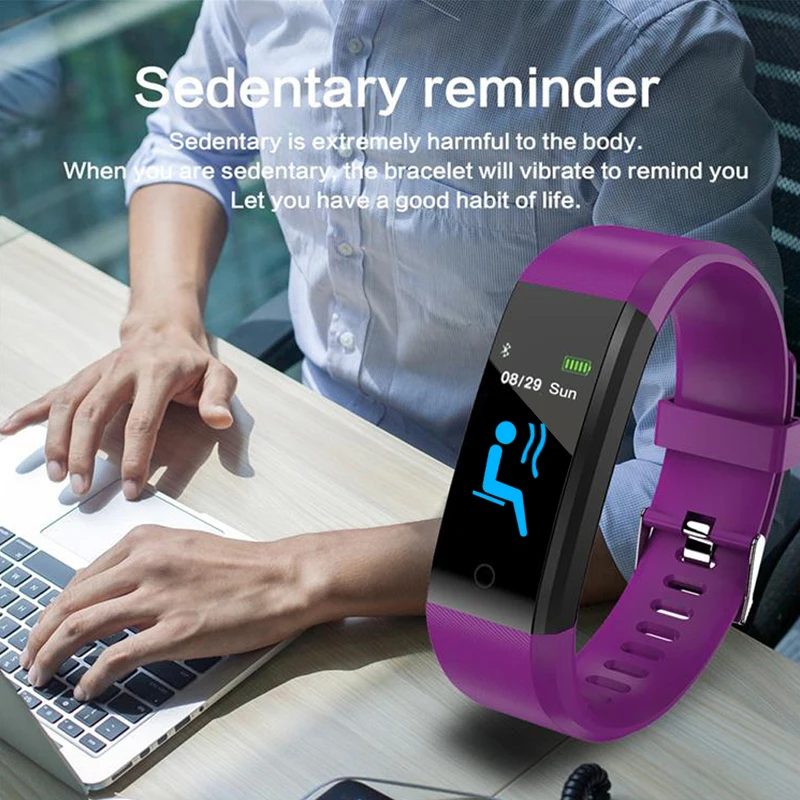 Спортивный смарт браслет с Bluetooth пульсометр артериальное давление фитнес трекер