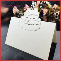 50pcs elegant laser cut wedding cake table seat card place name card holder wedding decoration party favor decor free shipping