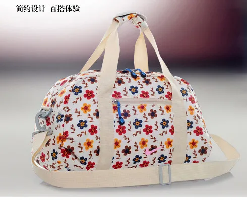 free shipping bag gym women casual bags vintage fashion luggage sports canvas flowers female totes fitness kit |