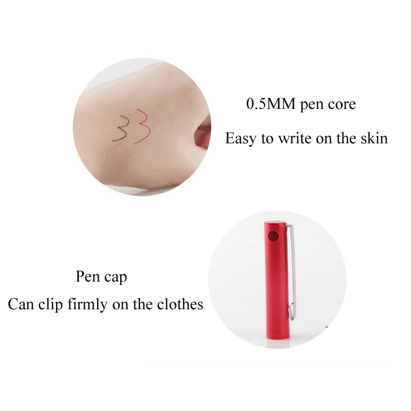 2 шт. 0 5 мм хирургический маркер для татуировки кожи ручка микроблейдинга