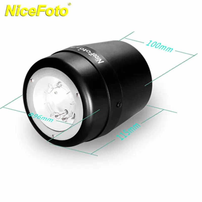 NICEFOTO 100 Вт 120 мини Крепление студийная вспышка с E27 патрон лампы 5500 к высокая