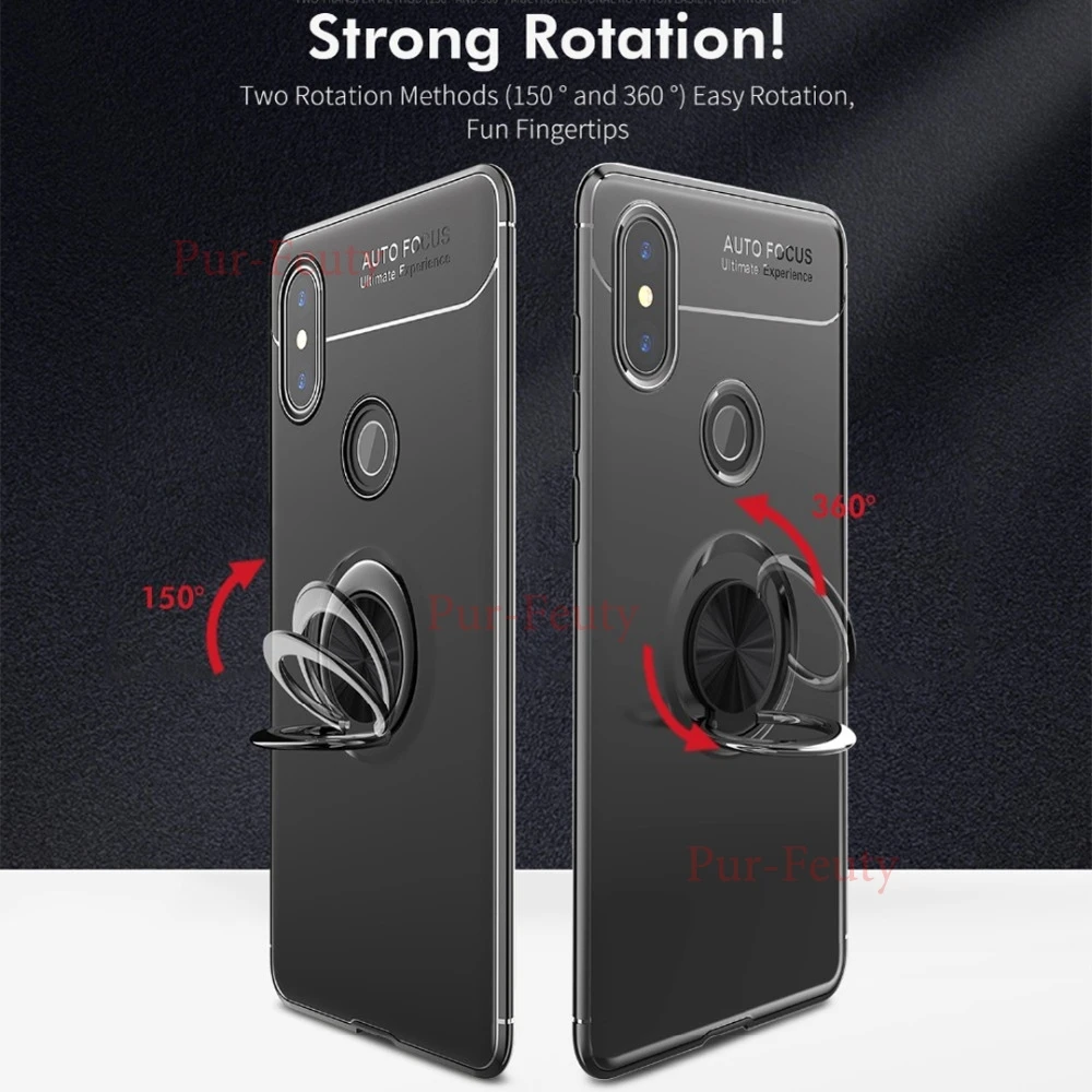 Чехол из ТПУ Для Xiaomi Mi 8 SE 6 6X 5X A1 A2 Max Mix 2 2S Note 3 360 с кольцом на палец для Xiao mi8 M i8 M1803E1T