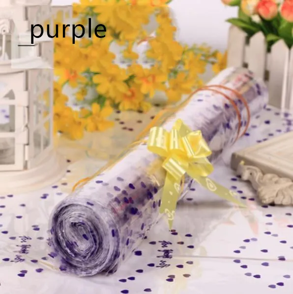 Фиолетовый 50 шт., 18x25 см/20x30 см, прозрачный пластиковый пакет для кукол, упаковка для игрушек, маленькое сердце, Подарочная сумка, вечерние корзины для конфет и фруктов - Цвет: Фиолетовый