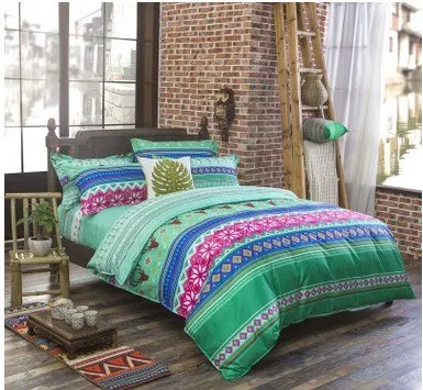 Сливовый 4 богемных/3PCS3d постельных принадлежностей Sham Boho Мандала набор пододеяльников зимняя простыня queen king Размер хлопок народный-на заказ 40 - Цвет: Сливовый