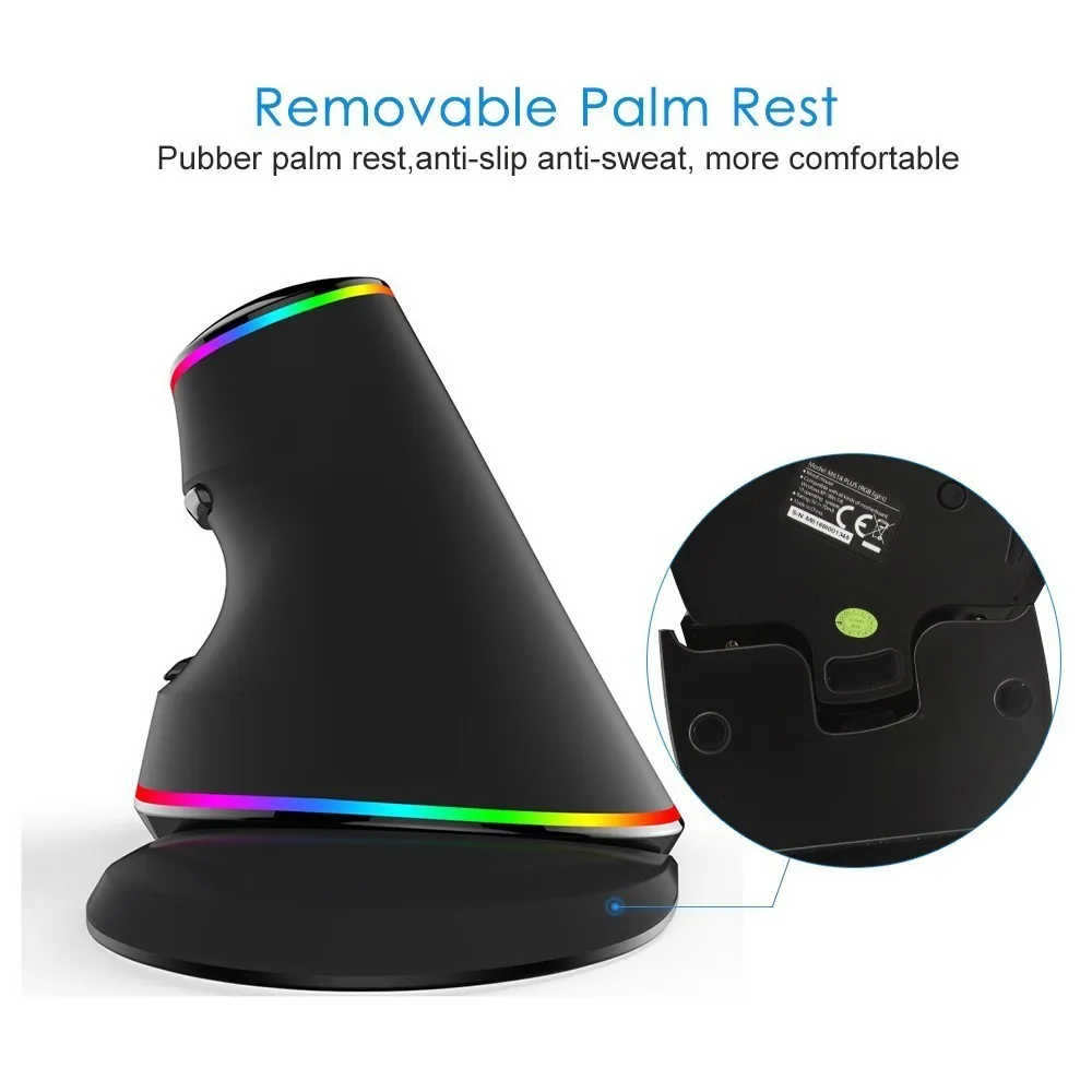 M618 плюс эргономичная Вертикальная Мышь RGB Проводная игровая мышь с Подсветка 4000
