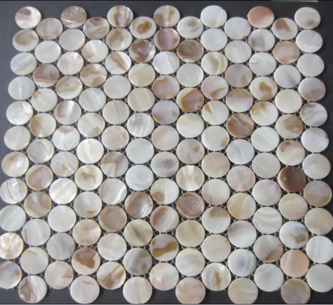 Круглый Круг перламутровая раковина плитка для Kithchen мебель ванной мозаичный