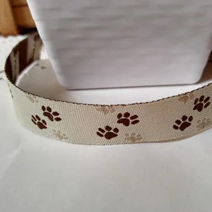 10 beige dog claw 24 разных цвета коровий утенок 5/8 '(16 мм x 5 ярдов) плетеная жаккардовая из полиэстера лента с таксой собачий ошейник - Цвет: 10 beige dog claw