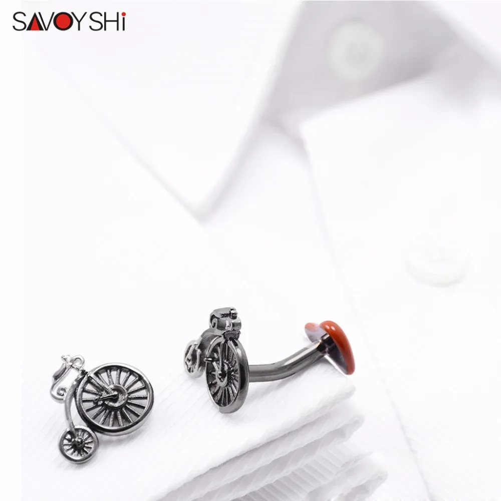 SAVOYSHI Новинка велосипедные запонки для мужской рубашки высокого качества