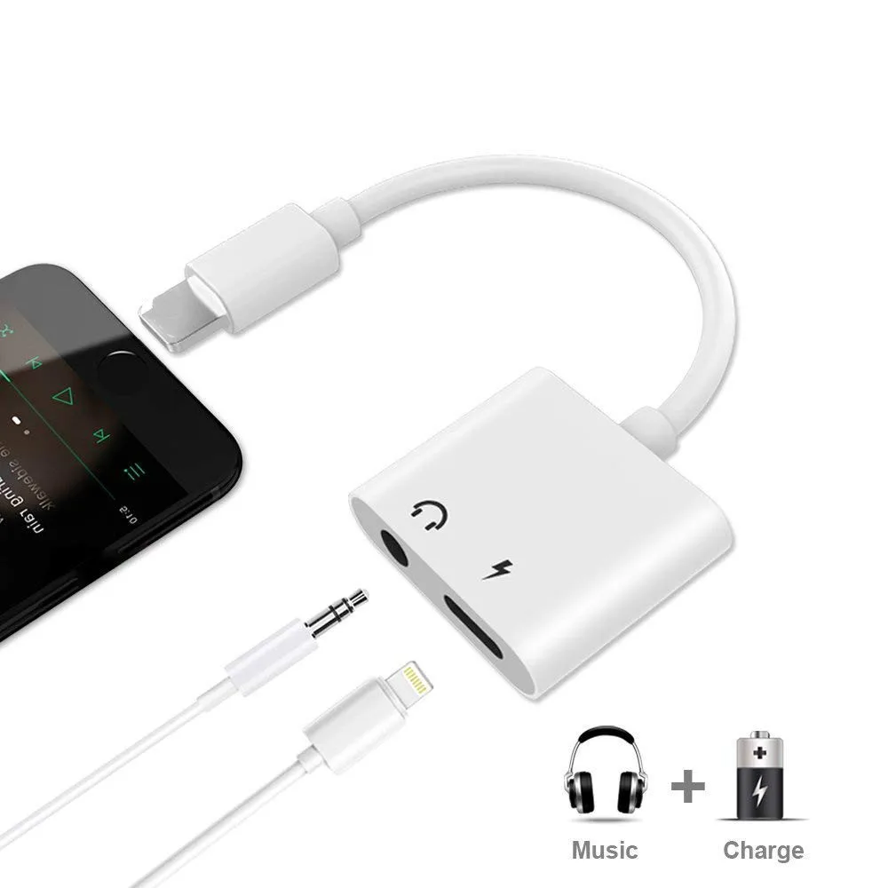 Для Apple iphone 7 Plus адаптер 3 5 мм AUX разъем для наушников аудио наушники сплиттер