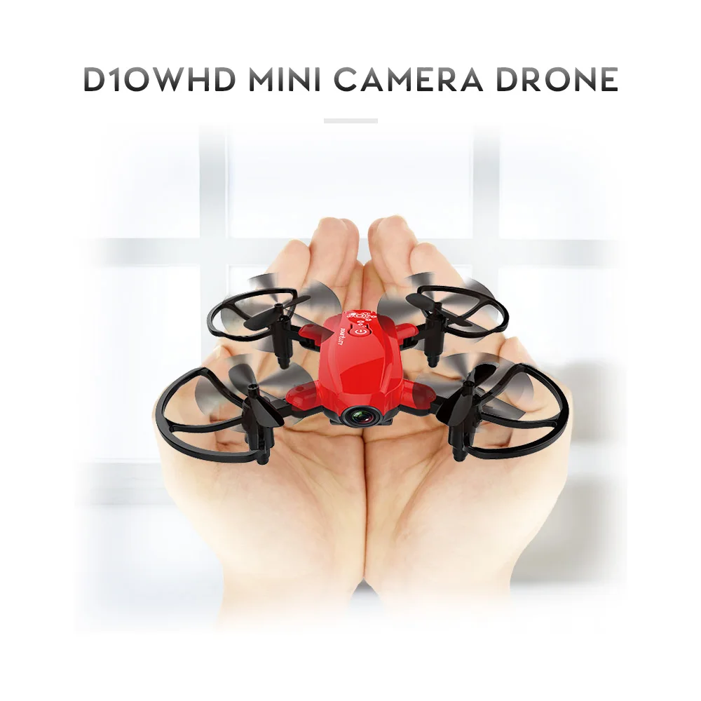 Дрон D10WHD 2 Мп с камерой Wi Fi FPV складной мини Радиоуправляемый удерживающий высоту