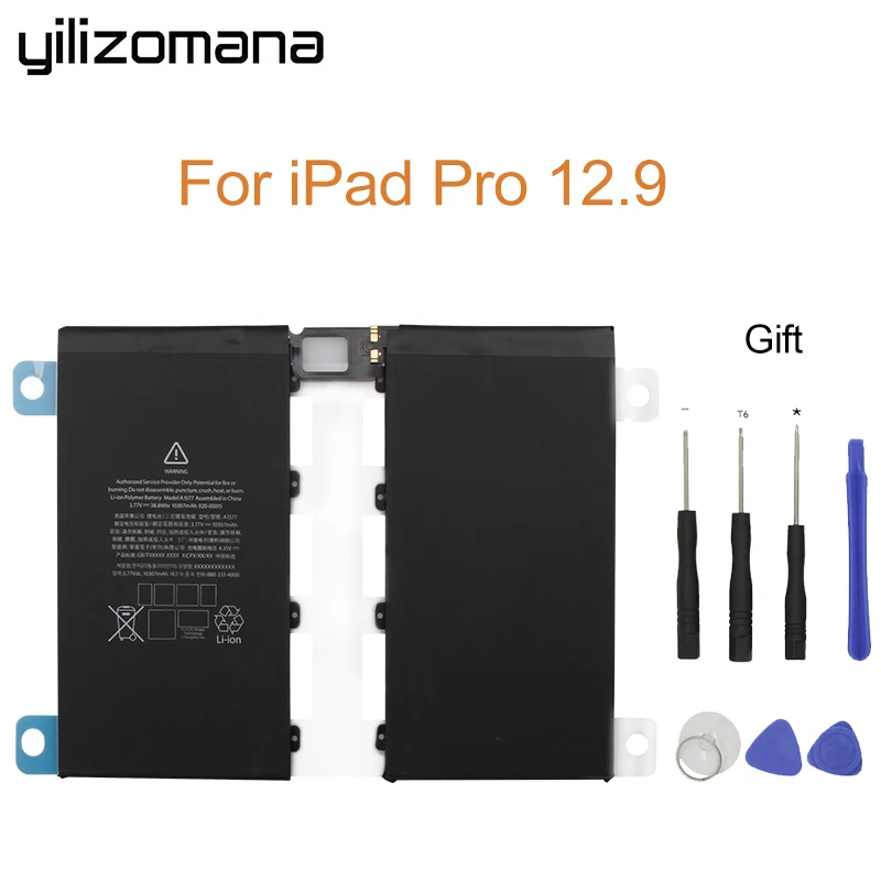 YILIZOMANA сменный планшет батареи 10307 мАч для Apple iPad Pro 12,9 дюймов A1577 A1584 A1652 литий-ионный аккумулятор+ Инструменты