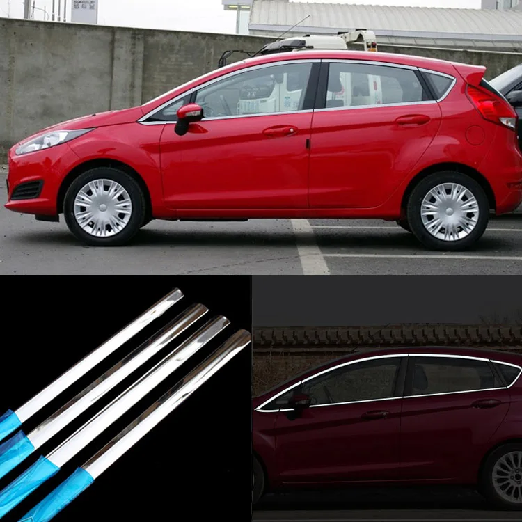 16 шт. молдинговая Накладка на порог окна и двери из нержавеющей стали для Ford