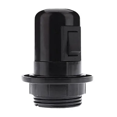 IWHD DIY Douille Ampoule E27 патрон лампы с переключателем 4A 250V черный цвет фитинг держатель