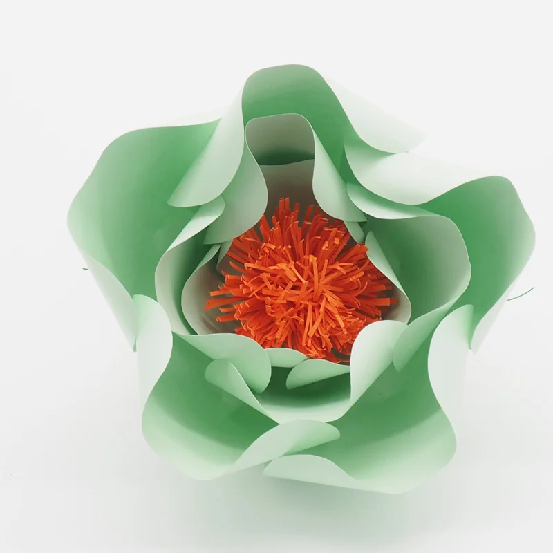 1 Piece 20CM Cardstock Customized Giant Paper Flower For Wedding Backdrops Windows Display Kids' Room Deco Mix Green Orange | Дом и сад