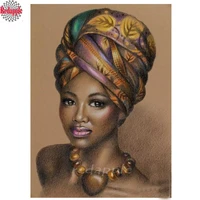 2019 new 5d diamond painting african woman decoration art cross stitch full square round drill diamond embroidery sale 3d mosaic