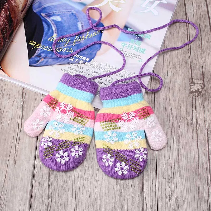 Miya высокое качество плотные детские зимние теплые шнурок для цветов перчатки