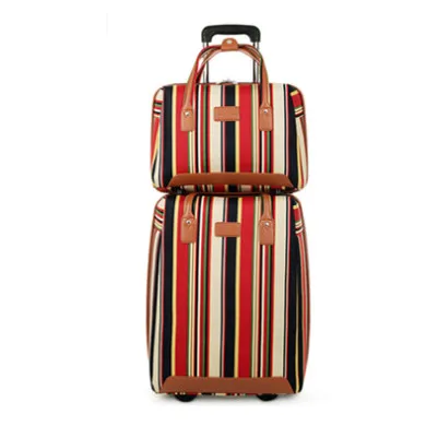 luggage and handbag Женская сумка для багажа на колёсиках, чехол для путешествий из ткани Оксфорд с сумочкой, чехол на колесиках, коробка для колес, переносная переноска, машина для драгбокса - Цвет: luggage and handbag