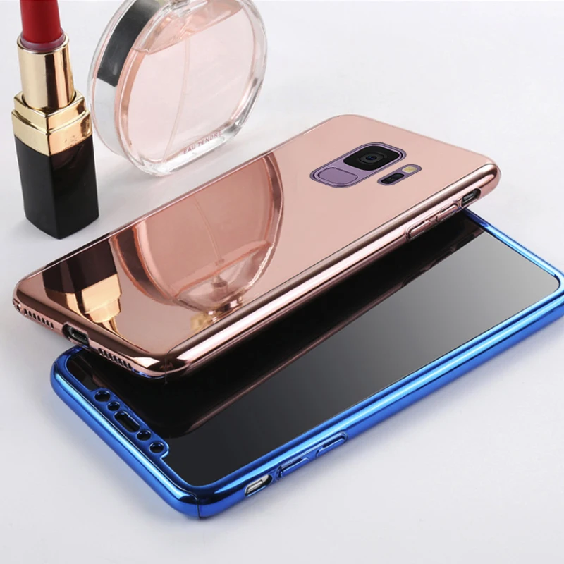 Чехол-накладка чехол для Samsung galaxy S9 Plus S 9 S9plus с покрытием зеркалом 360 защитная