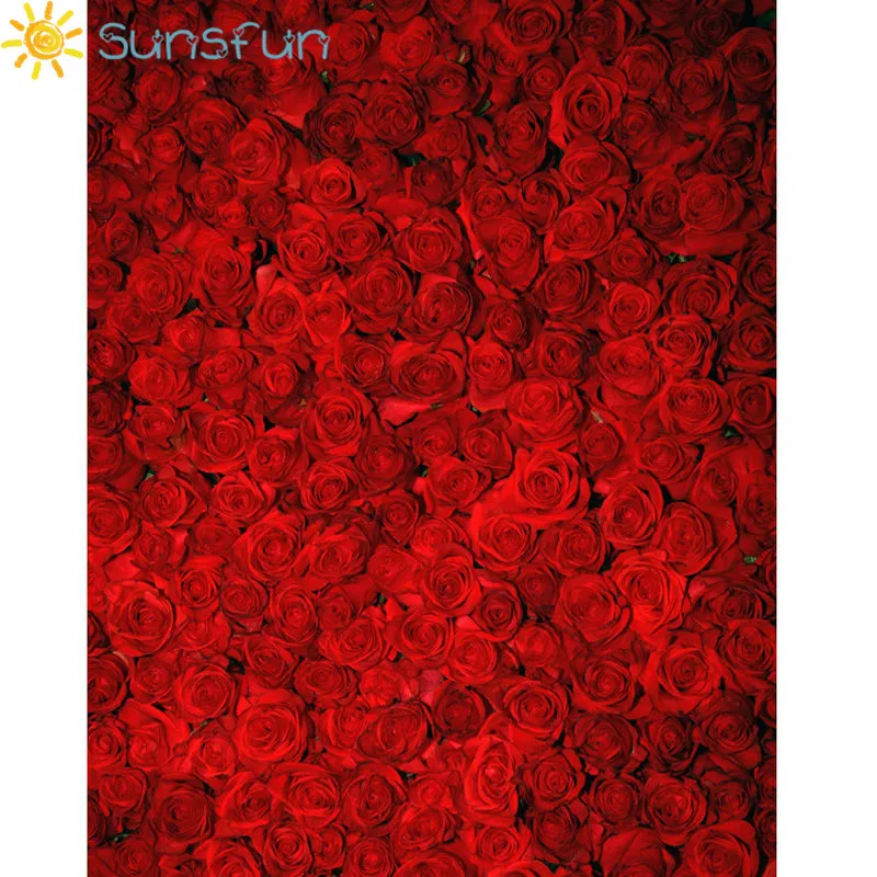 Sunsfun 5x7 футов виниловый тканевый фон для фотосъемки новорожденных детей красная роза свадебные фоны печать студийные Фото фоны