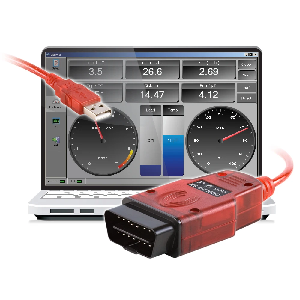 Official OBDLink SX USB 425801 Diagnostic Interface & OBDWiz Software for Windows Compatible with Renolink / AlfaOBD | Автомобили и