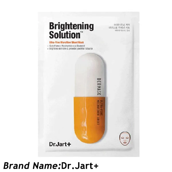 Brightening Solution Dr. Jart+ Dermask водная струя Успокаивающая Hydra раствор Корейская маска для лица Гиалуроновая кислота против старения лица пузырьковая черная маска - Цвет: Brightening Solution