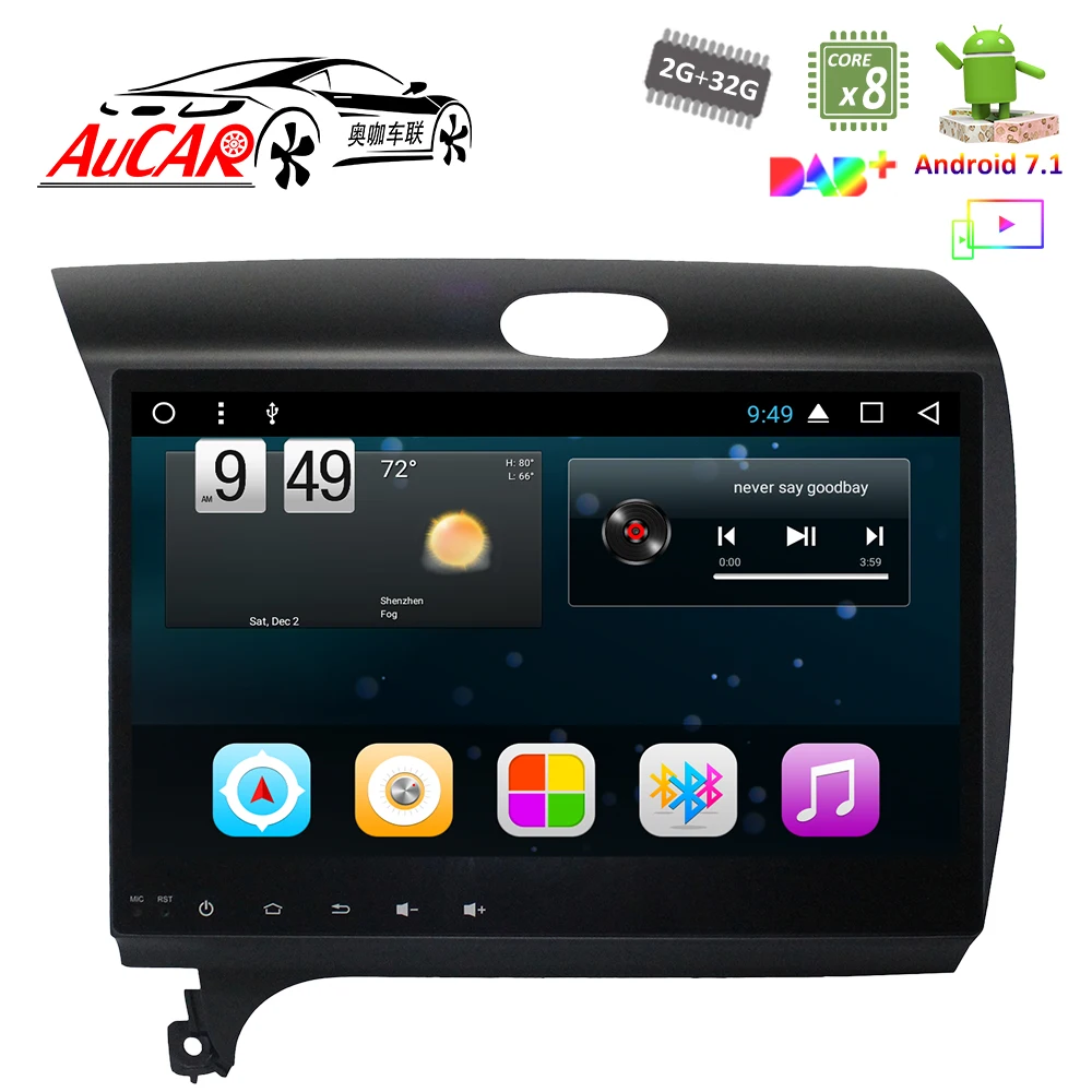 Android 7 1 9 &quotсенсорный экран GPS навигационная система для KIA K3 Forte 2013 2016 HD 1024*600 радио