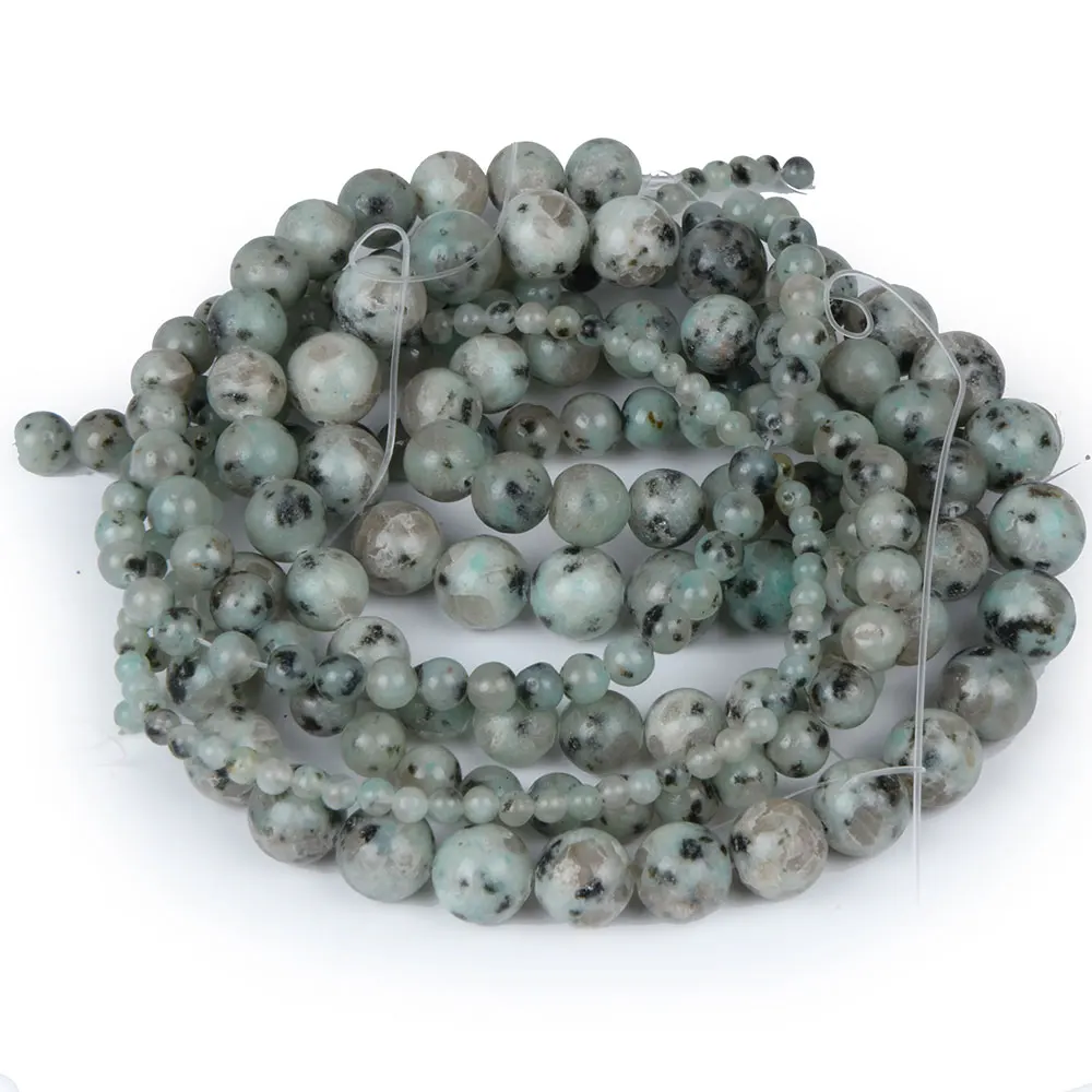 Бусины из черного родонита тяньшань 4 6 8 10 12 мм |